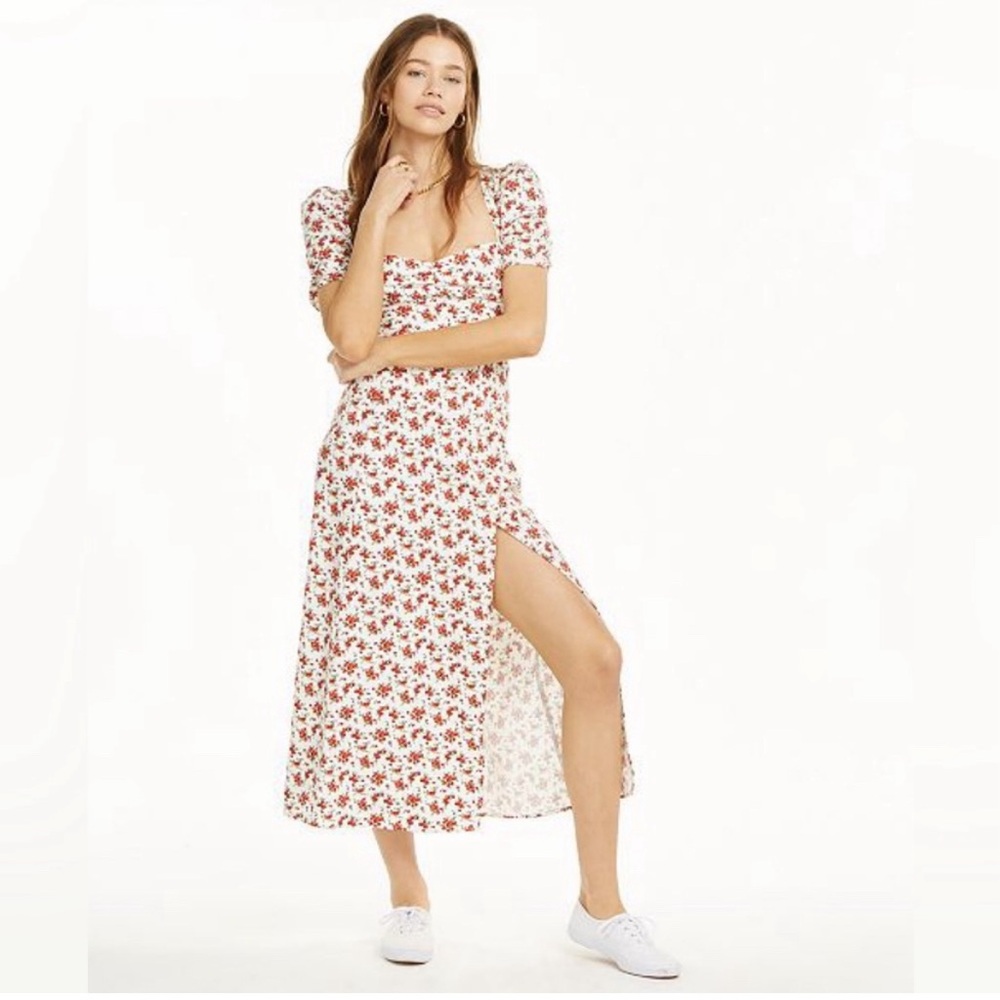 Daniele Bernstein puff sleeve floral dress